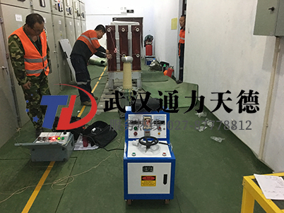 河北张家口华澳矿业35KV高压开关工频交流耐压试验现场