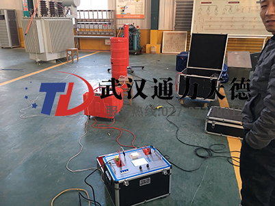 山东菏泽供电局串联谐振耐压试验现场