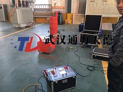 山东菏泽供电局串联谐振耐压试验现场